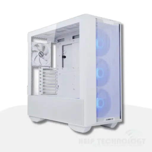 Chasis Gamer Blanco Segotep Synrad 3 Ventiladores Azules
