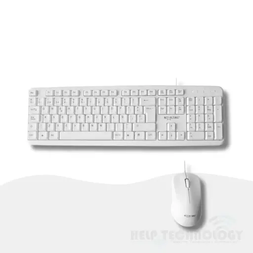 Combo Teclado Mouse Alámbrico Blanco Startec