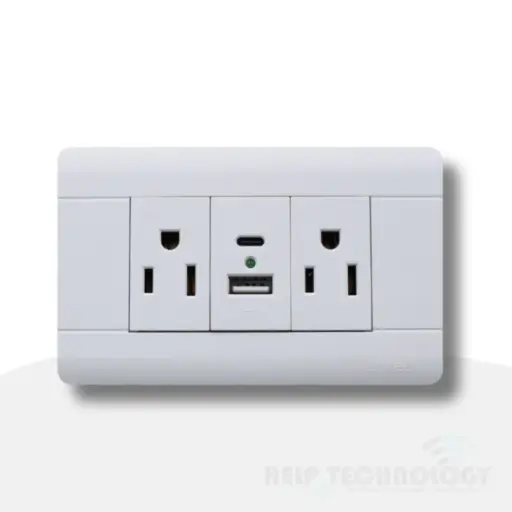 Toma Doble USB Y USB-C Unitec