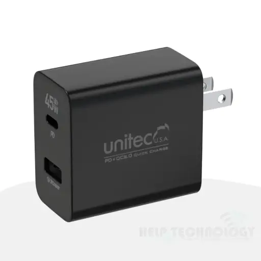 Cargador Unitec Para Celular USB-C Ultra 45W