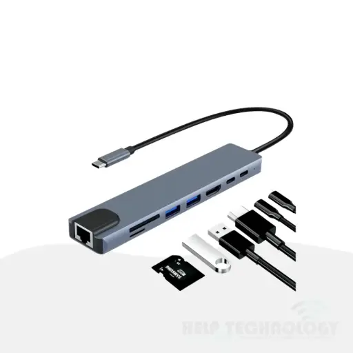 Hub Usb-C 3.0 Adaptador Multipuerto LAN,USB,HDMI