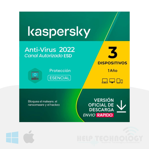 [1270] Licencia Kaspersky Antivirus 3 Dispositivos 1 Año