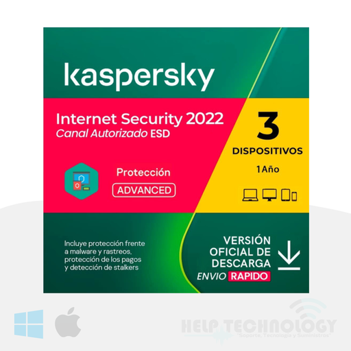 [1399] Licencia Kaspersky Internet Security 3 Dispositivos 1 Año