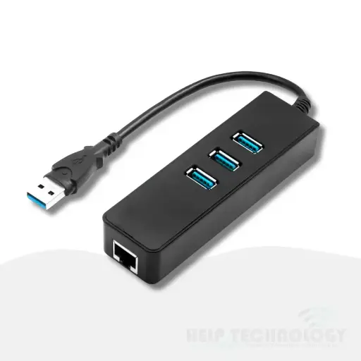 [1754] Hub Usb 3.0 ABS Puertos 3.0/ Lan Giga 10/100/1000