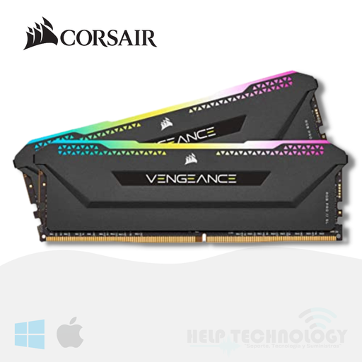[1770 B08SQ31CGF] Memoria RAM PC DDR4 8GB RGB Corsair Blindada